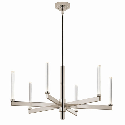 Sycara LED Chandelier in Polished Nickel