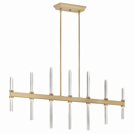 Sycara LED Linear Chandelier in Champagne Bronze