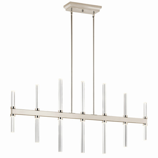 Sycara LED Linear Chandelier in Polished Nickel