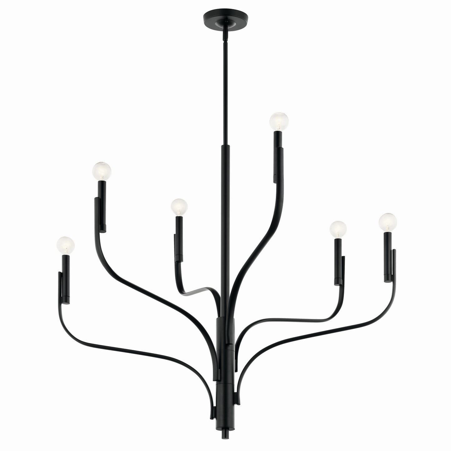 Livadia Six Light Chandelier in Black