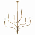 Livadia Six Light Chandelier in Champagne Bronze