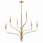 Livadia Six Light Chandelier in Champagne Bronze