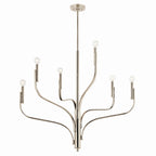Livadia Six Light Chandelier in Polished Nickel