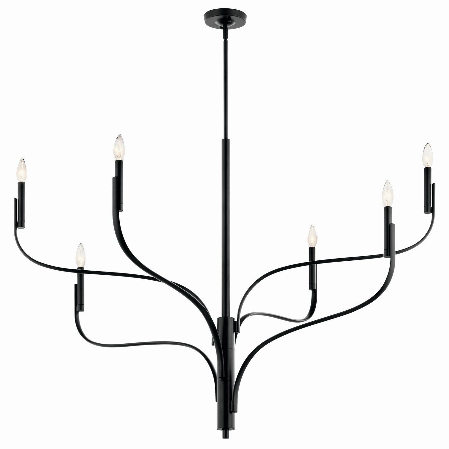 Livadia Six Light Chandelier in Black