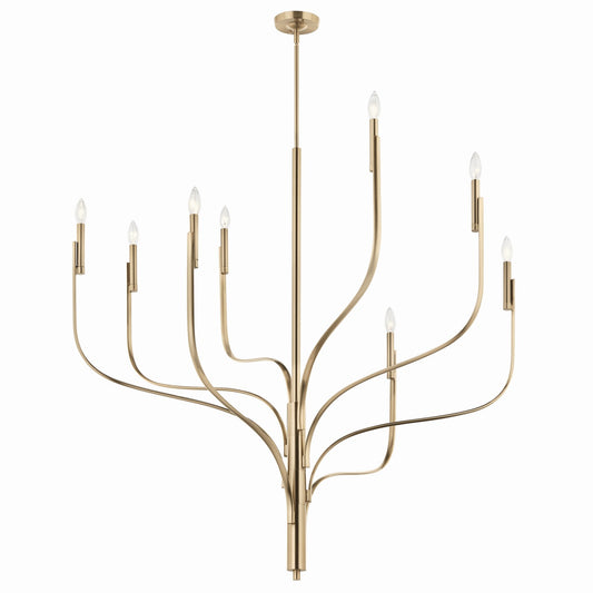 Livadia Eight Light Chandelier in Champagne Bronze