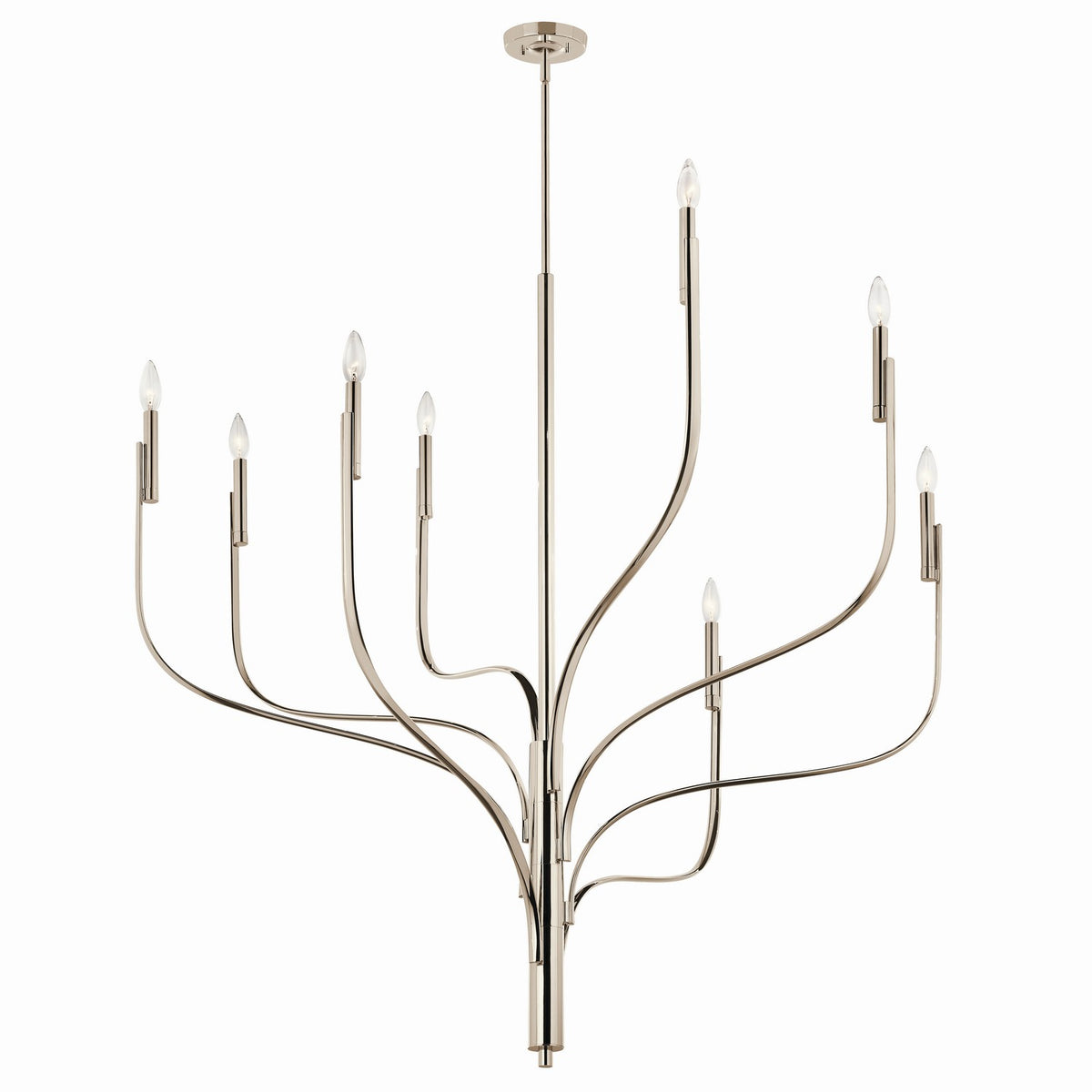 Livadia Eight Light Chandelier in Polished Nickel