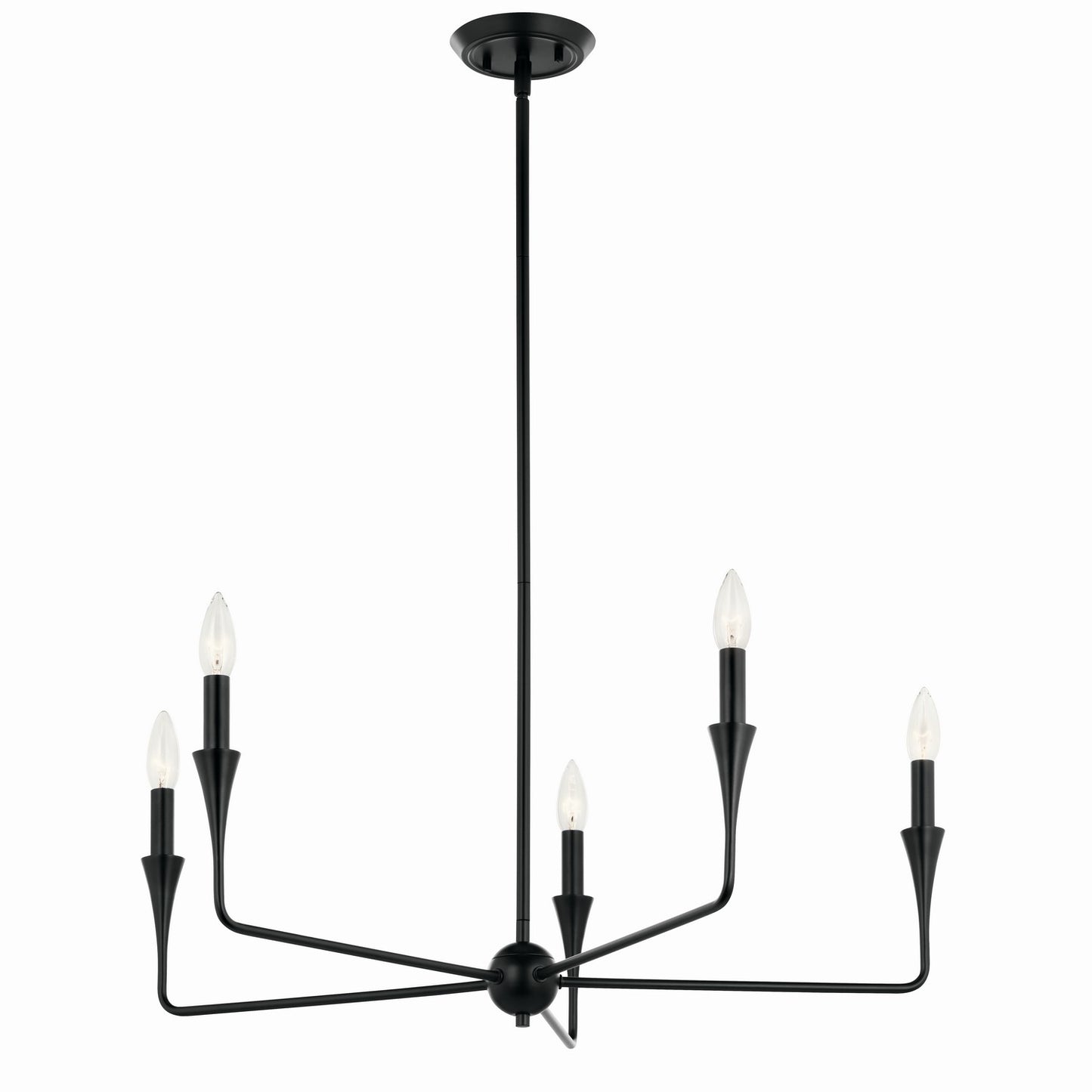 Alvaro Five Light Chandelier in Black