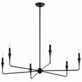 Alvaro Six Light Chandelier in Black