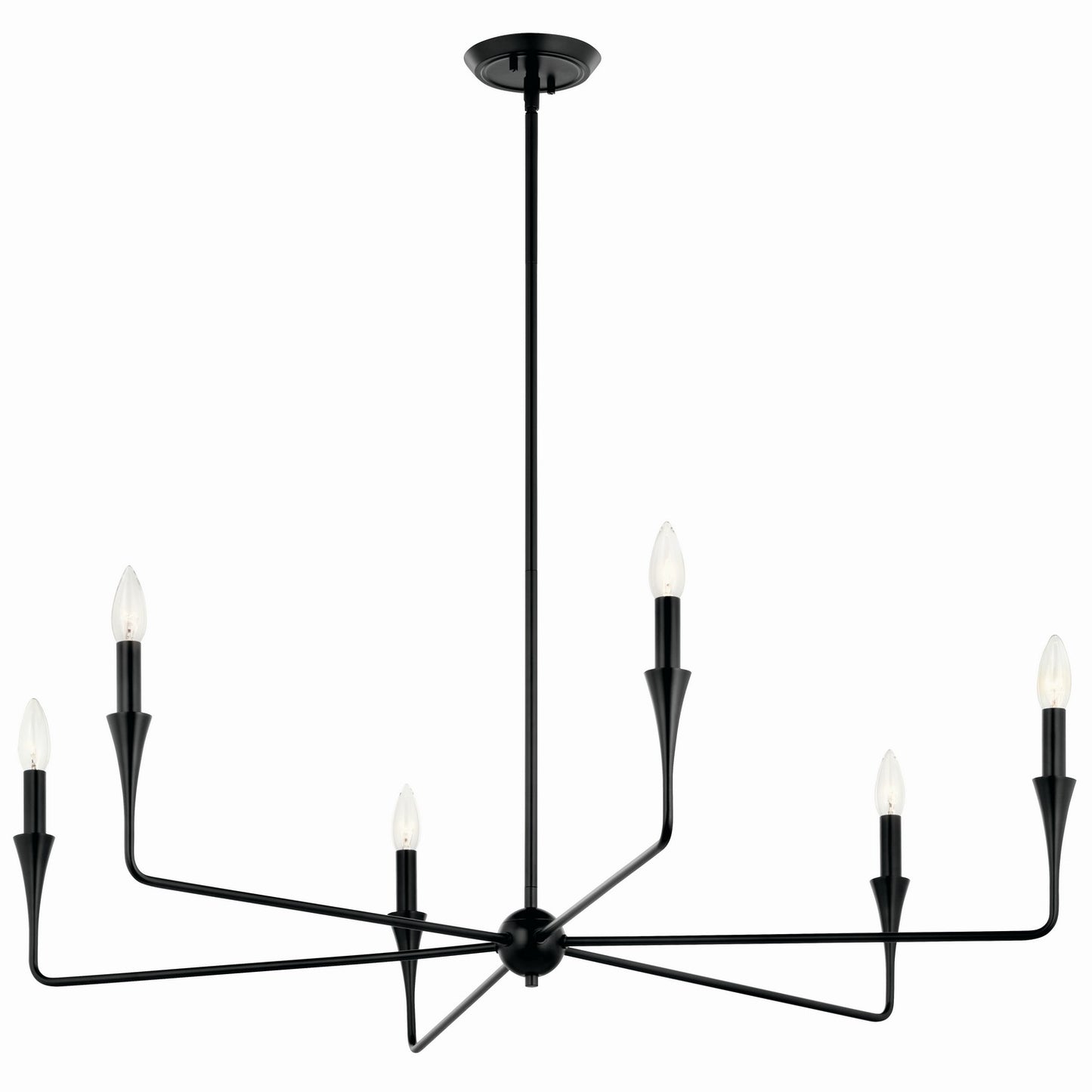 Alvaro Six Light Chandelier in Black