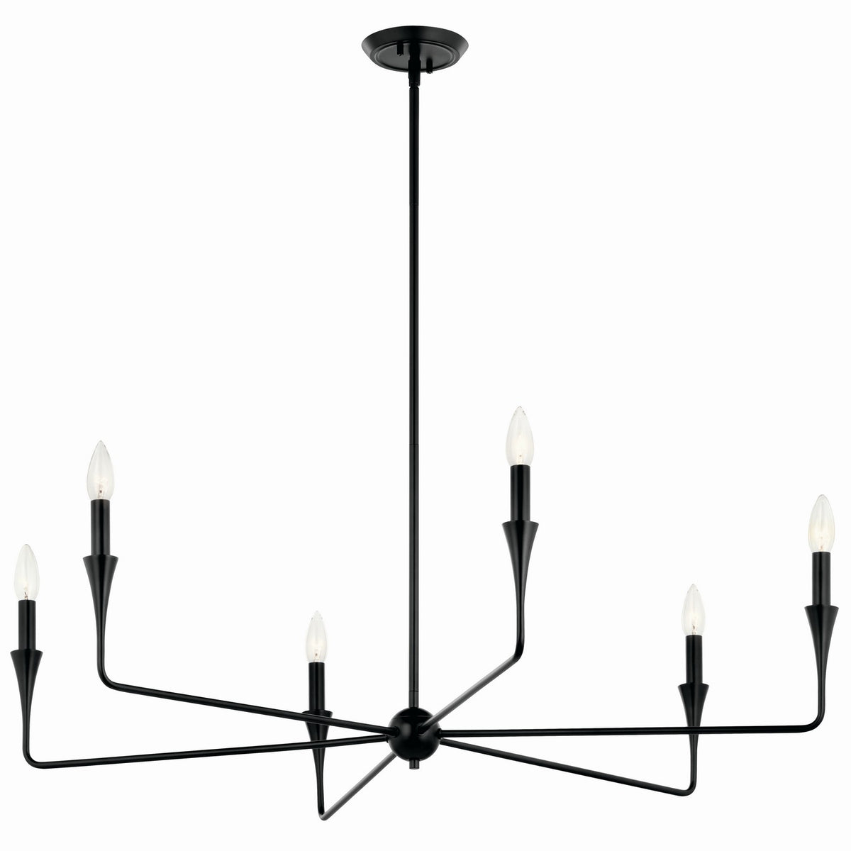 Alvaro Six Light Chandelier in Black