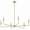 Alvaro Six Light Chandelier in Champagne Bronze