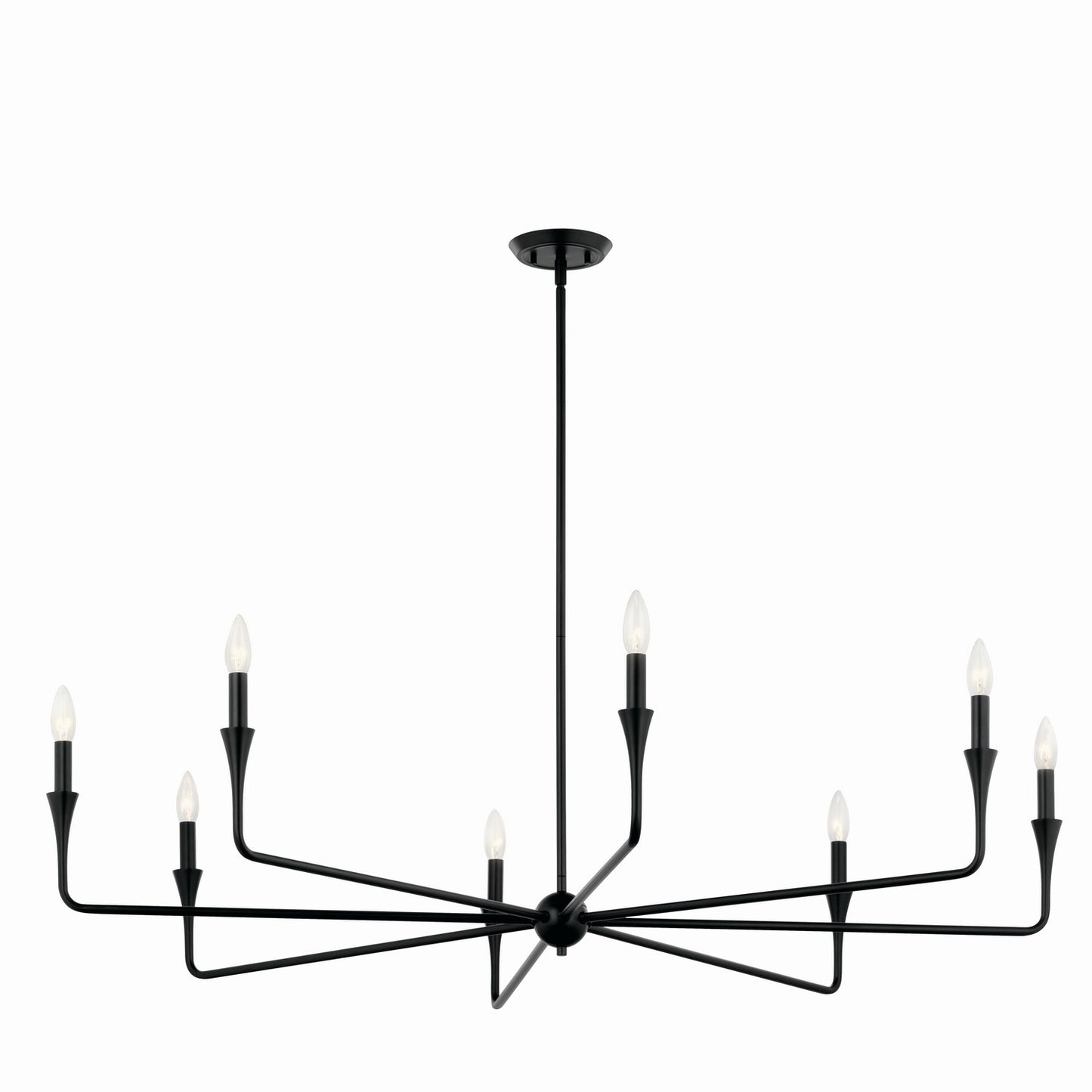 Alvaro Eight Light Chandelier in Black