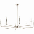 Alvaro Eight Light Chandelier in Polished Nickel