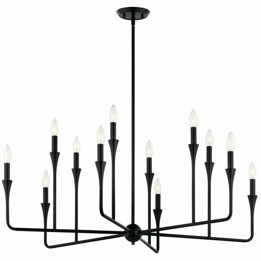 Alvaro 12 Light Chandelier in Black