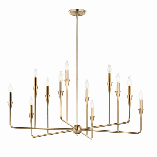Alvaro 12 Light Chandelier in Champagne Bronze