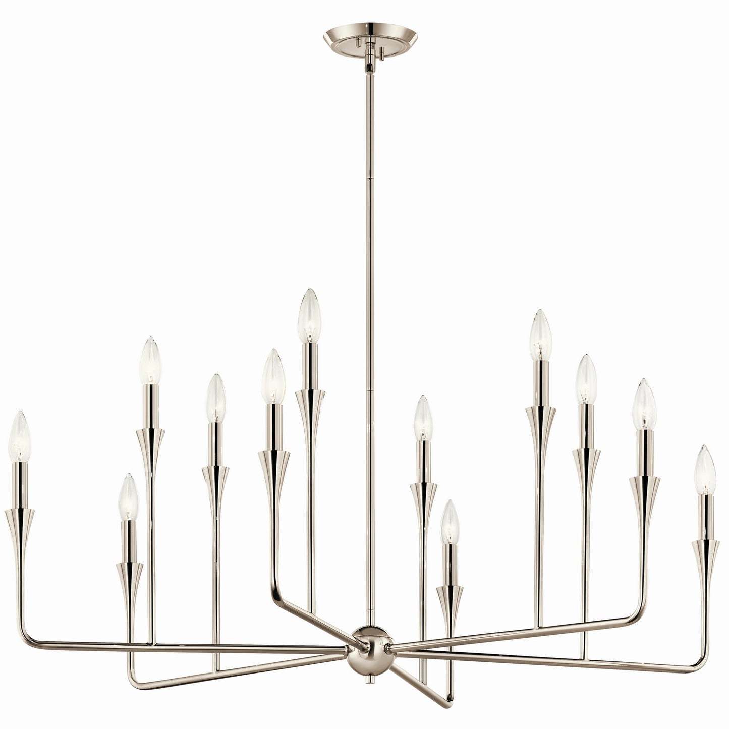 Alvaro 12 Light Chandelier in Polished Nickel