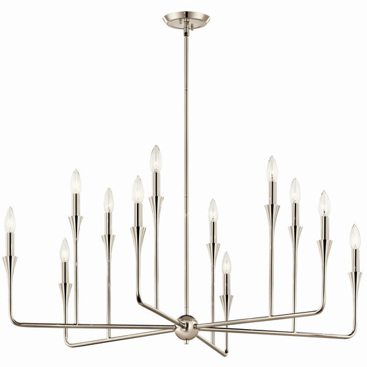 Alvaro 12 Light Chandelier in Polished Nickel