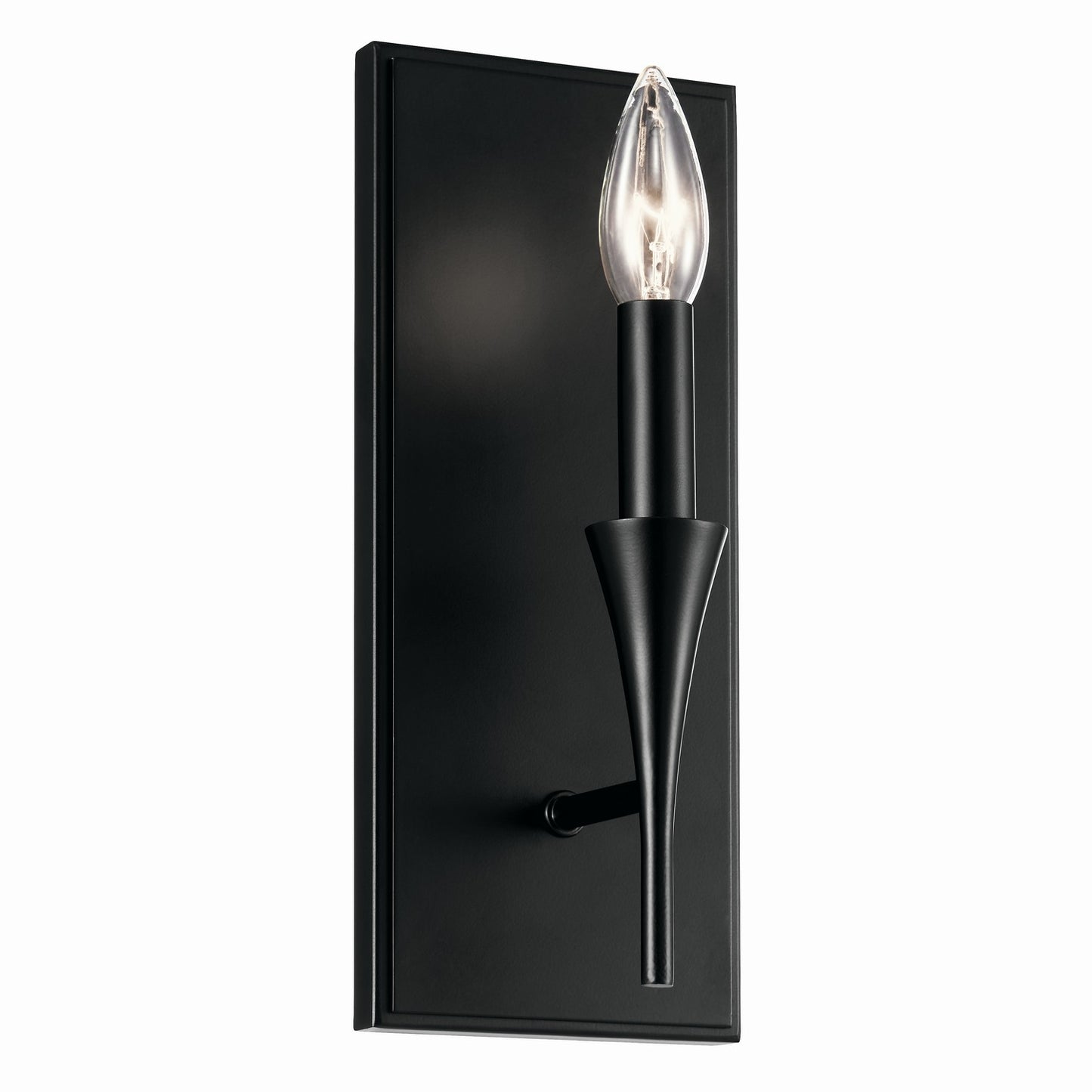 Alvaro One Light Wall Sconce in Black