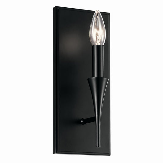 Alvaro One Light Wall Sconce in Black