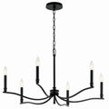 Malene Six Light Chandelier in Black