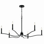 Malene Six Light Chandelier in Black