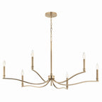 Malene Six Light Chandelier in Champagne Bronze