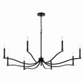 Malene Eight Light Chandelier in Black