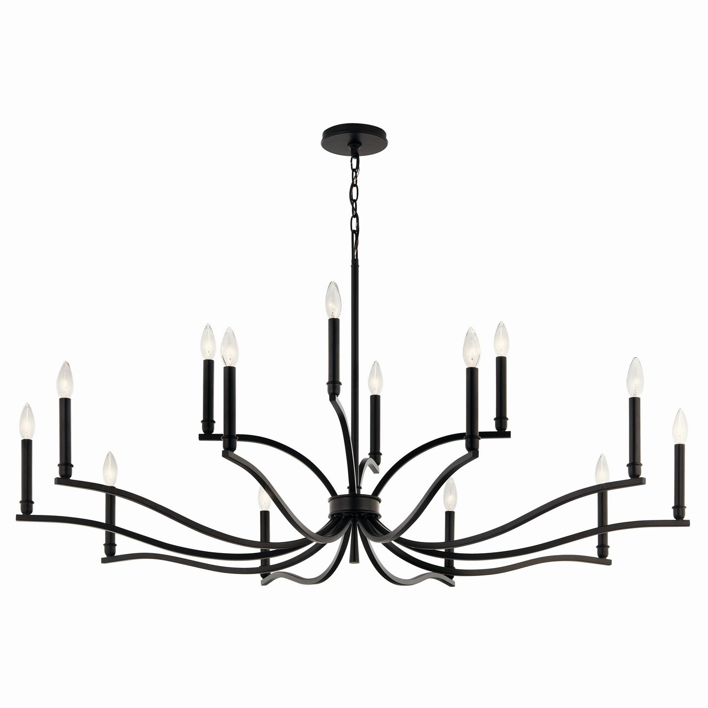 Malene 14 Light Chandelier in Black