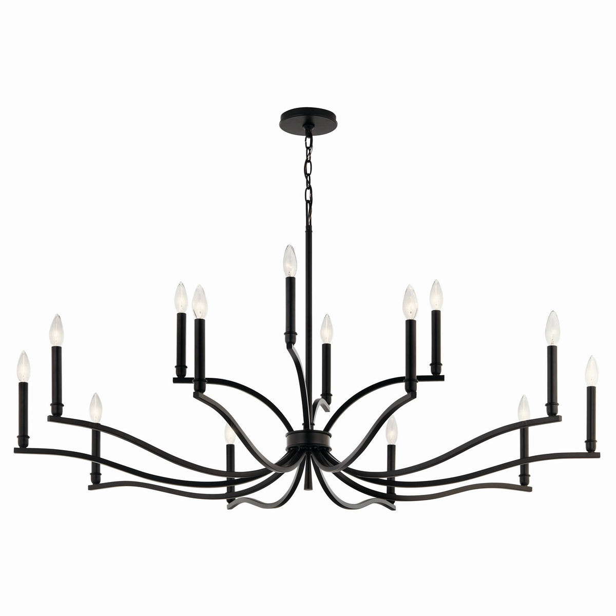 Malene 14 Light Chandelier in Black