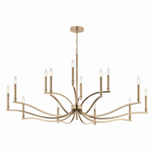 Malene 14 Light Chandelier in Champagne Bronze
