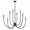 Malene Eight Light Foyer Chandelier in Black