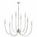 Malene Eight Light Foyer Chandelier in Polished Nickel