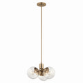 Silvarious Three Light Chandelier/Semi Flush in Champagne Bronze