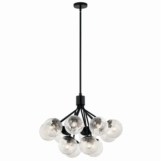 Silvarious 12 Light Chandelier Convertible in Black