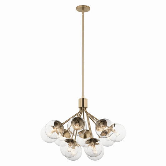 Silvarious 12 Light Chandelier Convertible in Champagne Bronze