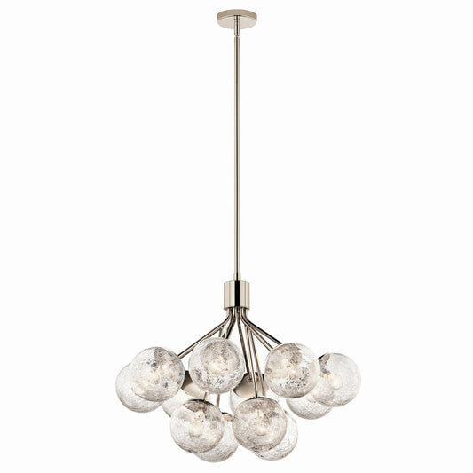 Silvarious 12 Light Chandelier Convertible in Polished Nickel