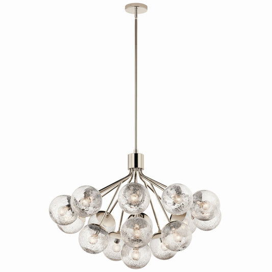 Silvarious 16 Light Chandelier Convertible in Polished Nickel