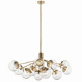 Silvarious 12 Light Linear Chandelier Convertible in Champagne Bronze