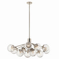 Silvarious 12 Light Linear Chandelier Convertible in Polished Nickel