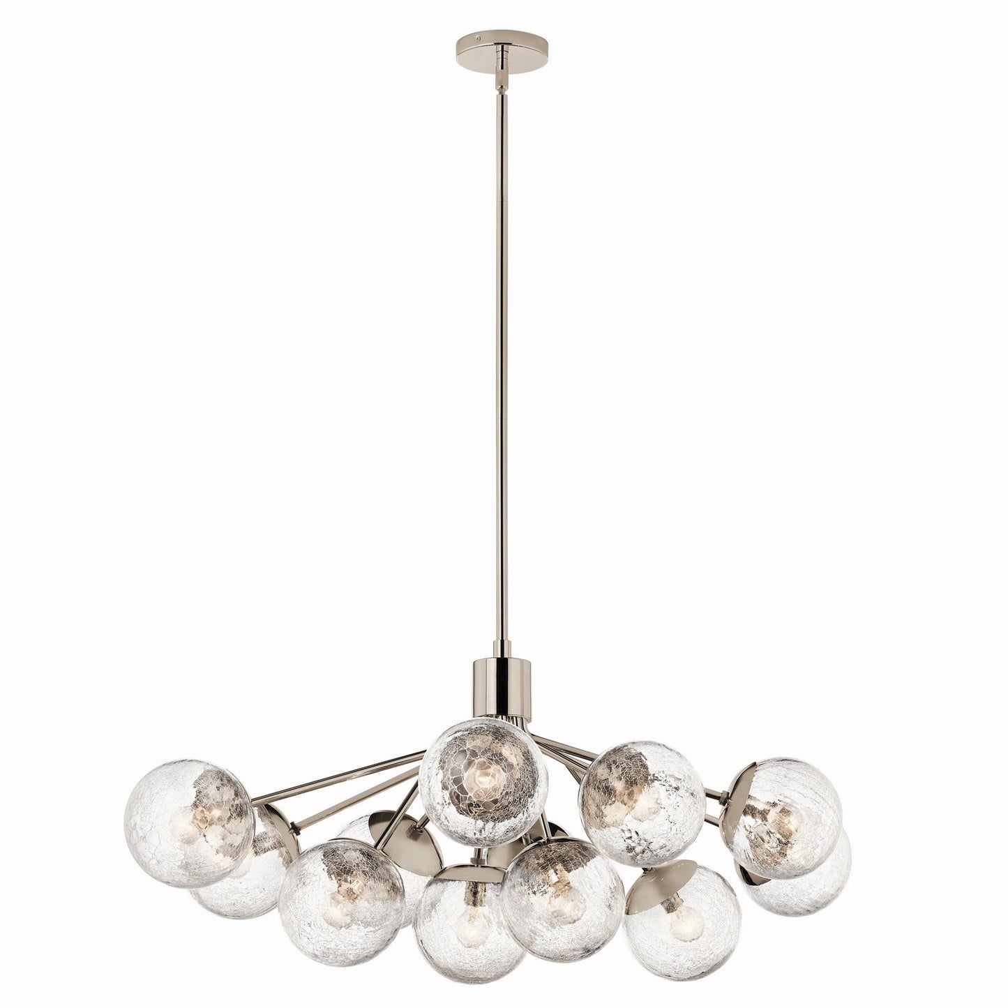 Silvarious 12 Light Linear Chandelier Convertible in Polished Nickel