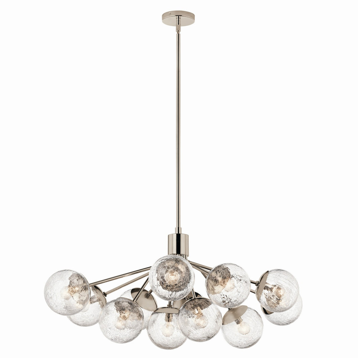 Silvarious 12 Light Linear Chandelier Convertible in Polished Nickel