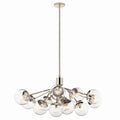 Silvarious 12 Light Linear Chandelier Convertible in Polished Nickel