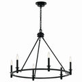 Carrick Six Light Chandelier in Black