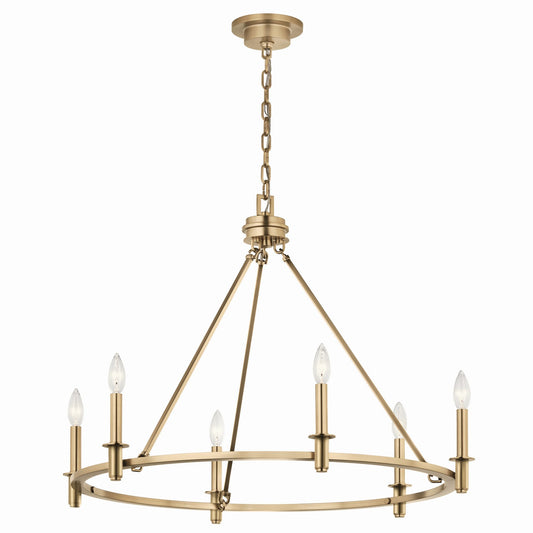 Carrick Six Light Chandelier in Champagne Bronze