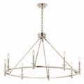 Carrick Eight Light Chandelier in Polished Nickel