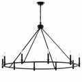 Carrick Ten Light Chandelier in Black