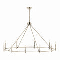 Carrick Ten Light Chandelier in Polished Nickel