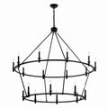 Carrick 18 Light Chandelier in Black