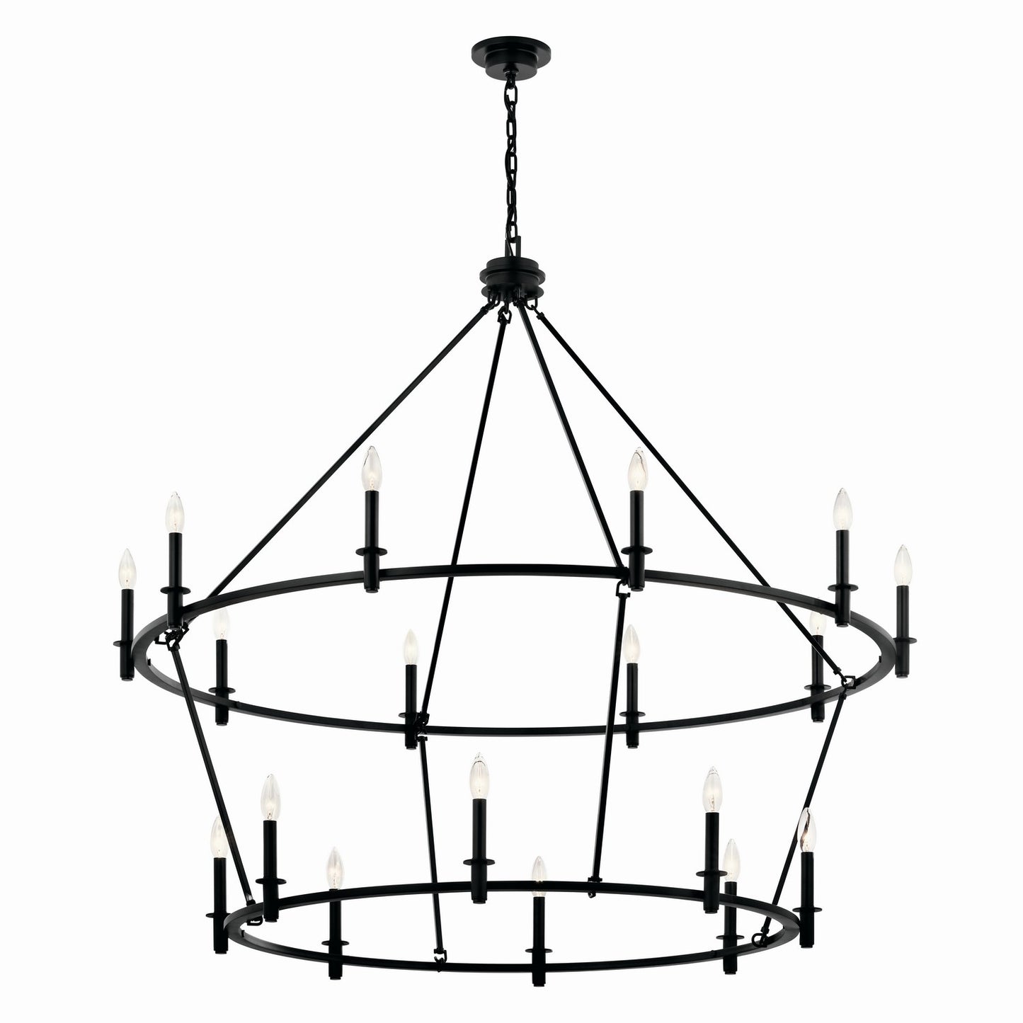 Carrick 18 Light Chandelier in Black