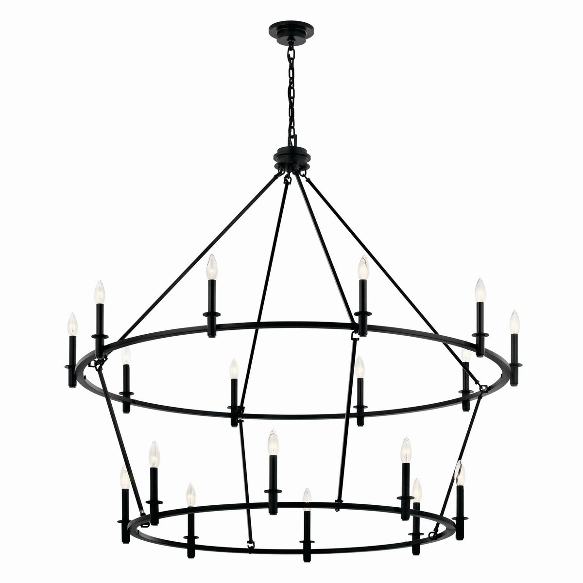 Carrick 18 Light Chandelier in Black